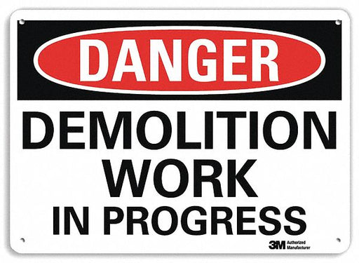 Danger Sign 7 in x 10 in Plastic