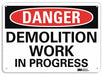 Danger Sign 7 in x 14 in Aluminum