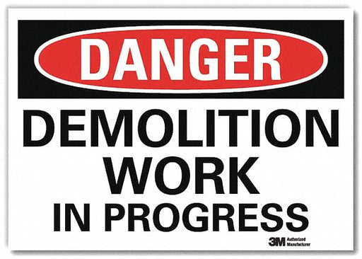 Danger Sign 5 in x 7 in Rflct Sheeting
