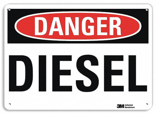 Danger Sign 7 in x 10 in Aluminum