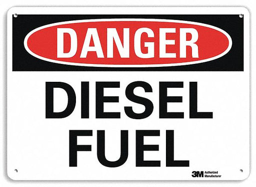 Danger Sign 7 in x 10 in Plastic