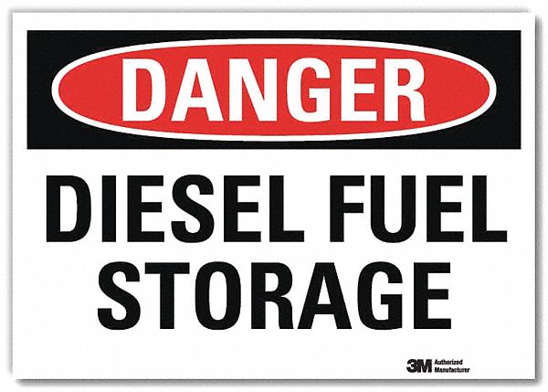 Danger Sign 5inx7in Reflective Sheeting