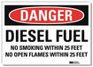 Danger Sign 5inx7in Reflective Sheeting
