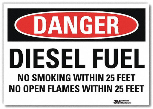 Danger Sign 5inx7in Reflective Sheeting