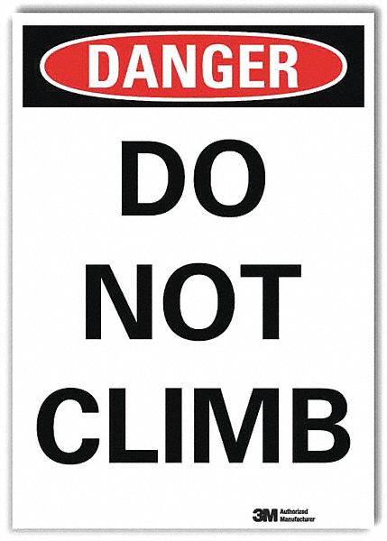 Danger Sign 10inx7in Reflective Sheeting