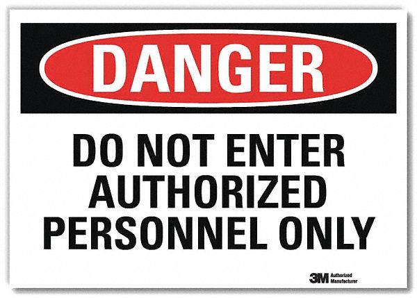 Danger Sign 10inx14in Reflctv Sheeting