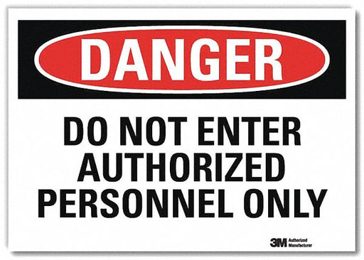 Danger Sign 7inx10in Reflective Sheeting