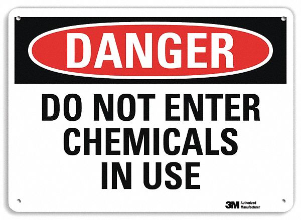 Danger Sign 7 in x 10 in Aluminum