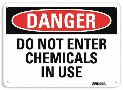 Danger Sign 7 in x 10 in Plastic