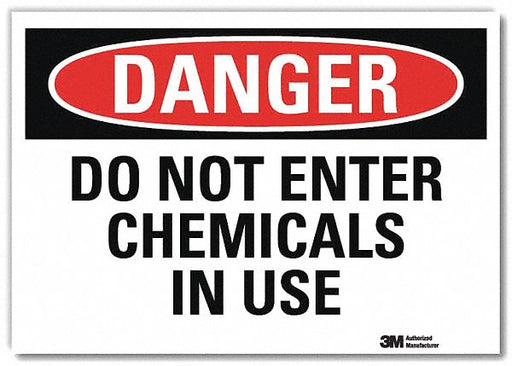 Danger Sign 7 in x 10 in Rflct Sheeting