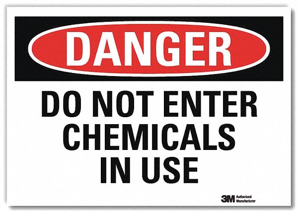 Danger Sign 7 in x 10 in Rflct Sheeting