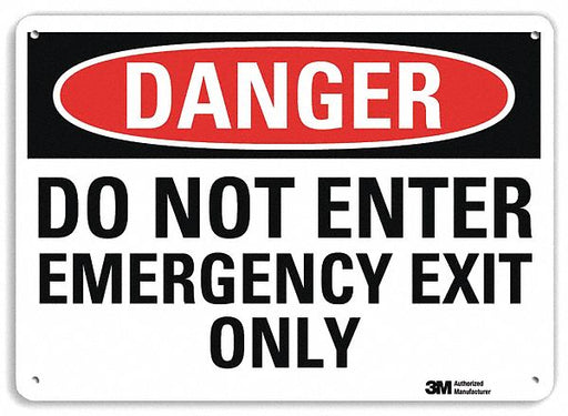 Danger Sign 7 in x 10 in Plastic