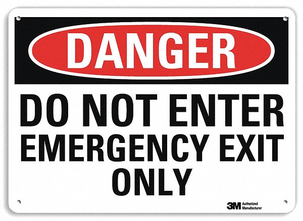 Danger Sign 7 in x 10 in Plastic