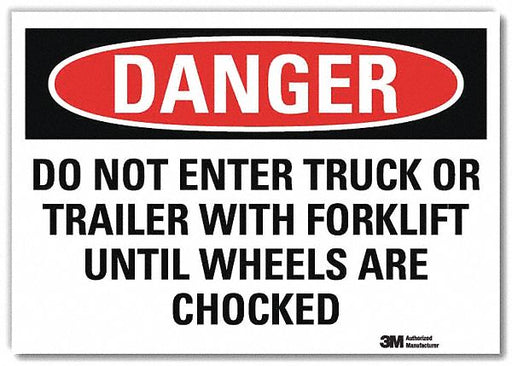 Danger Sign 7 in x 10 in Rflct Sheeting