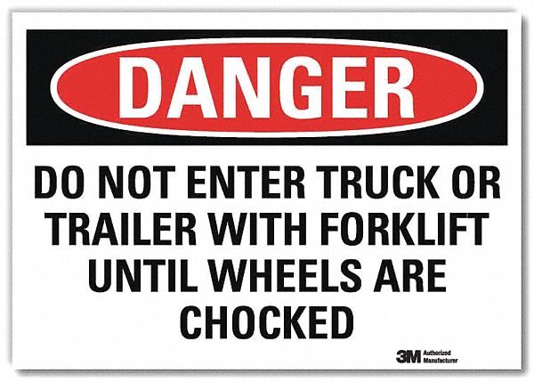 Danger Sign 7 in x 10 in Rflct Sheeting