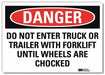 Danger Sign 10 in x 14 in Rflct Sheeting