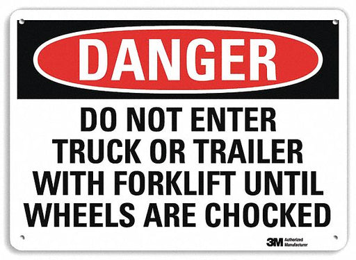 Danger Sign 7 inx10 in Plastic
