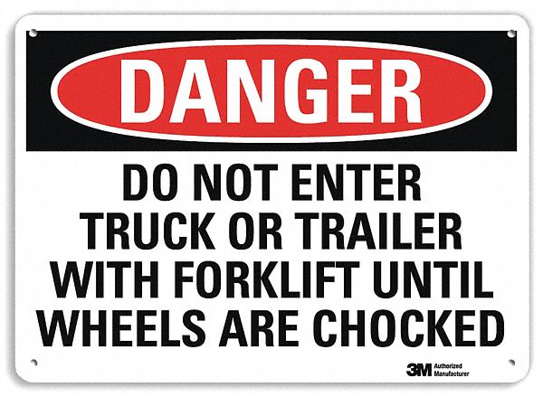 Danger Sign 7 in x 10 in Aluminum
