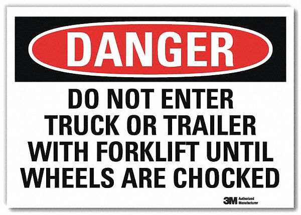 Danger Sign 7 in x 10 in Rflct Sheeting