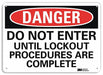 Danger Sign 10 inx14 in Aluminum