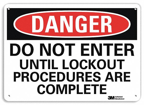Danger Sign 7 inx10 in Plastic