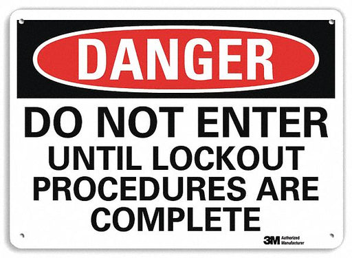 Danger Sign 10 inx14 in Plastic