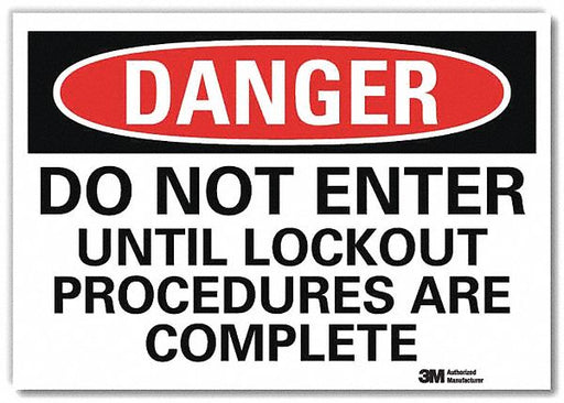 Danger Sign 10 in x 14 in Rflct Sheeting