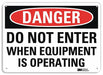 Danger Sign 10 inx14 in Plastic