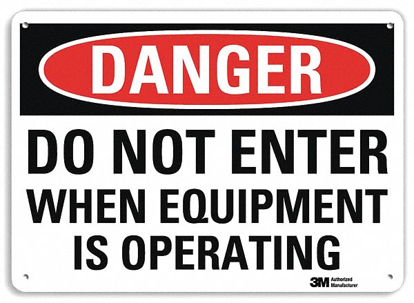 Danger Sign 10 inx14 in Plastic