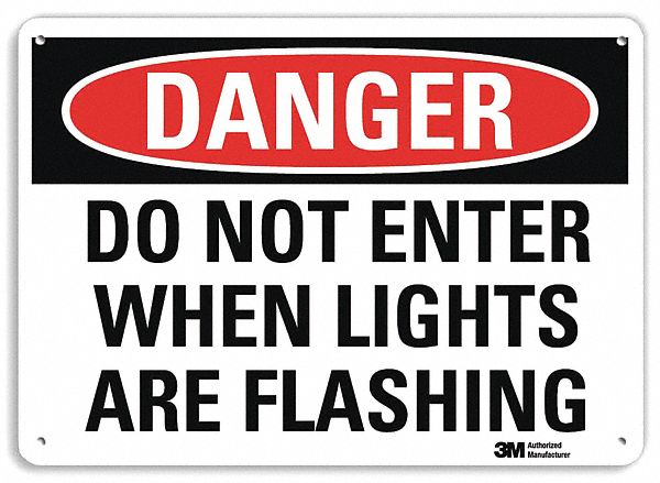 Danger Sign 7 inx10 in Plastic