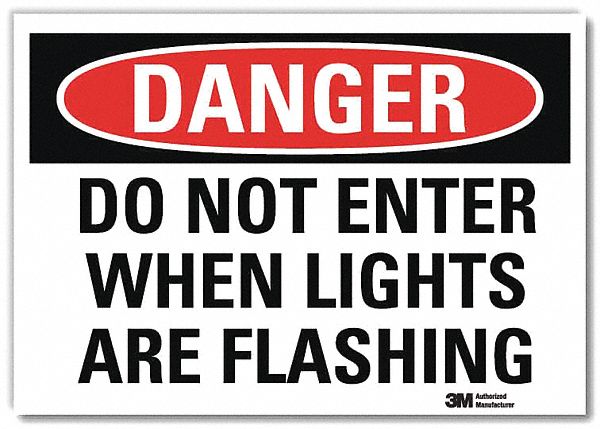 Danger Sign 7 in x 10 in Rflct Sheeting