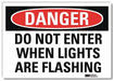 Danger Sign 10inx14in Reflctv Sheeting