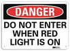 Danger Sign 10 inx14 in Plastic