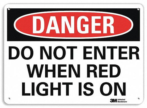 Danger Sign 10 inx14 in Plastic