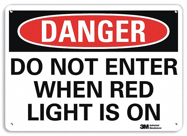 Danger Sign 10 inx14 in Plastic