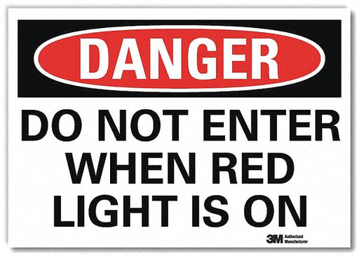 Danger Sign 10 in x 14 in Rflct Sheeting