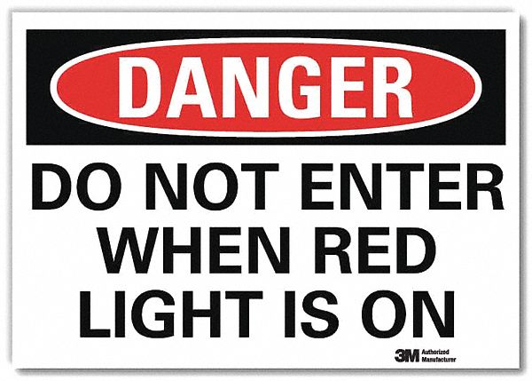 Danger Sign 10 in x 14 in Rflct Sheeting