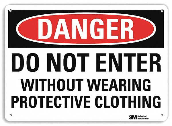 Danger Sign 7 in x 14 in Aluminum