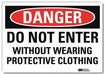 Danger Sign 10inx14in Reflctv Sheeting