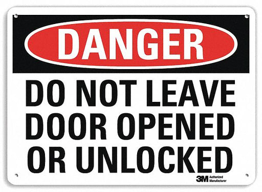 Danger Sign 7 in x 10 in Plastic