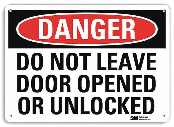 Danger Sign 7 in x 10 in Aluminum