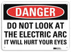 Danger Sign 7 in x 10 in Plastic