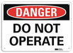 Danger Sign 10 in x 14 in Plastic