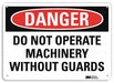 Danger Sign 7 in x 10 in Plastic
