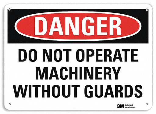 Danger Sign 7 in x 10 in Plastic