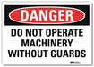 Danger Sign 7 in x 10 in Rflct Sheeting