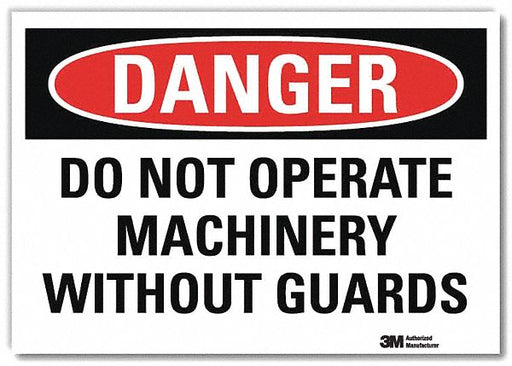 Danger Sign 7 in x 10 in Rflct Sheeting