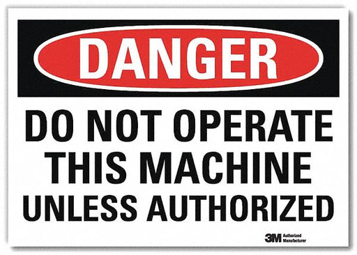 Danger Sign 5inx7in Reflective Sheeting