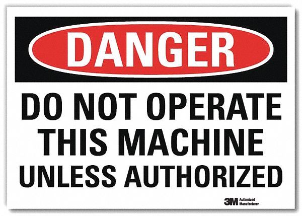 Danger Sign 5inx7in Reflective Sheeting