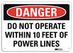Danger Sign 10 in x 14 in Plastic
